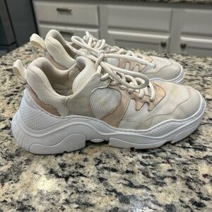 SCHUTZ Cream and White Sneakers